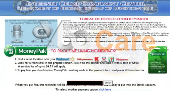 FBI-Virus-Pay-$500-Fine-Through-Moneypak