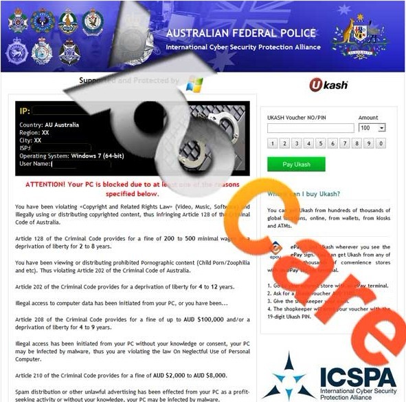 ... Protection Alliance Virus Scam â€“ United Kingdom Police Ukash Virus