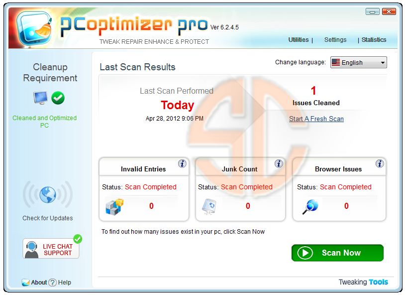 cannot uninstall pc optimizer pro