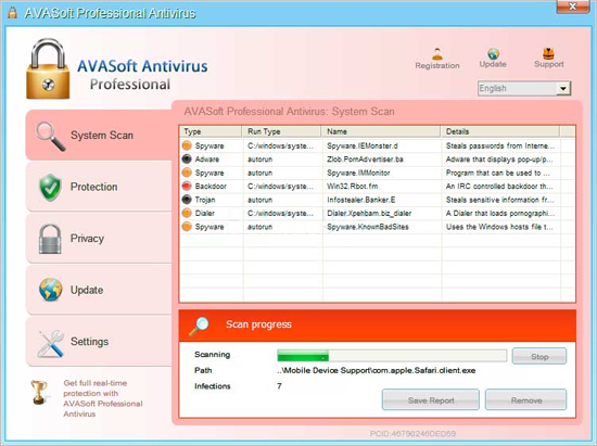 AVASoft Professional Antivirus 3