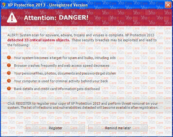 XP Protection 2013 Unregistered Version