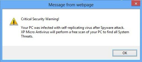 pcspeedplus.com that says Critical Security Warning