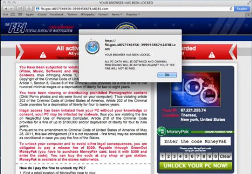 Safari Your Browser Has Been Locked FBI Virus On Mac