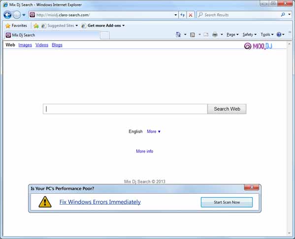 Mixidj.claro-search.com-hijacker