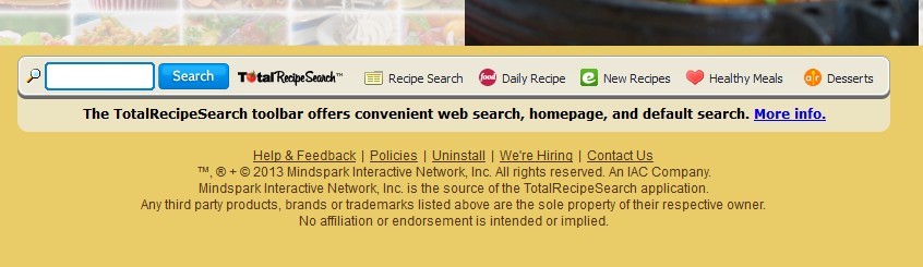 TotalRecipeSearch Toolbar