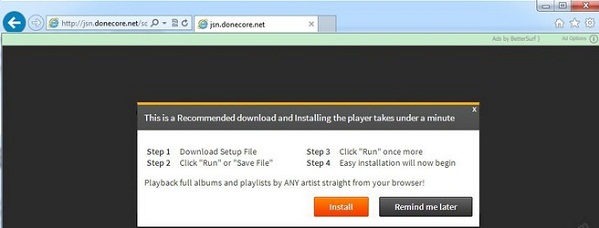 Jsn.donecore.net redirect virus