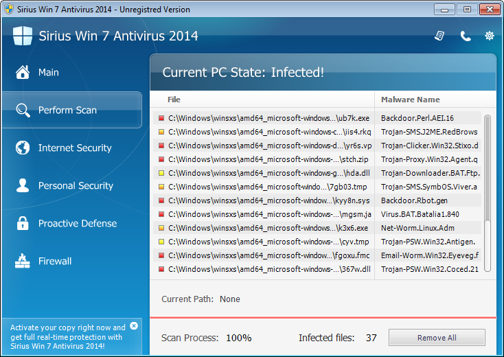 Sirius Win 7 Antivirus 2014