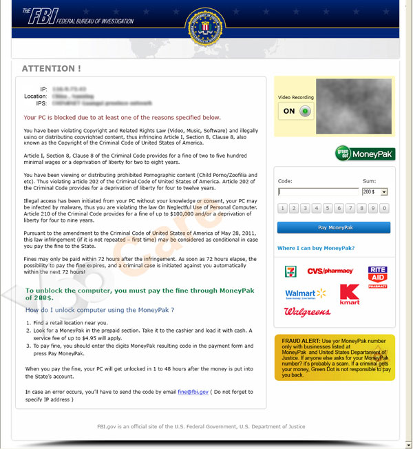 FBI-moneypak-virus-asks-for-200-to-unlock-your-computer