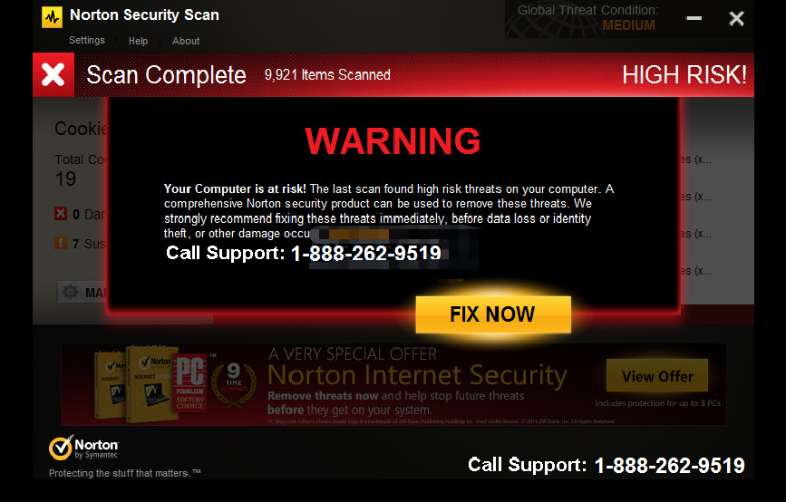 Fake Norton Security Scan Warning