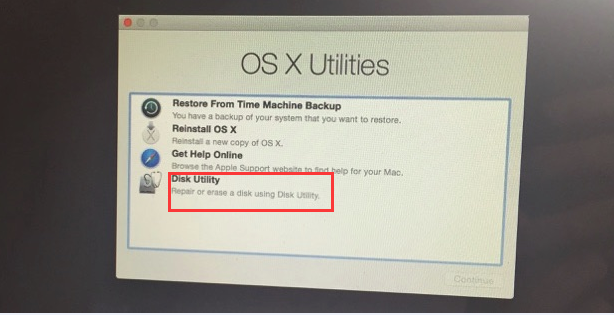 os x utilities factory reset