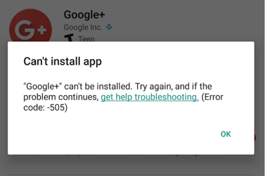 google play store download error 413