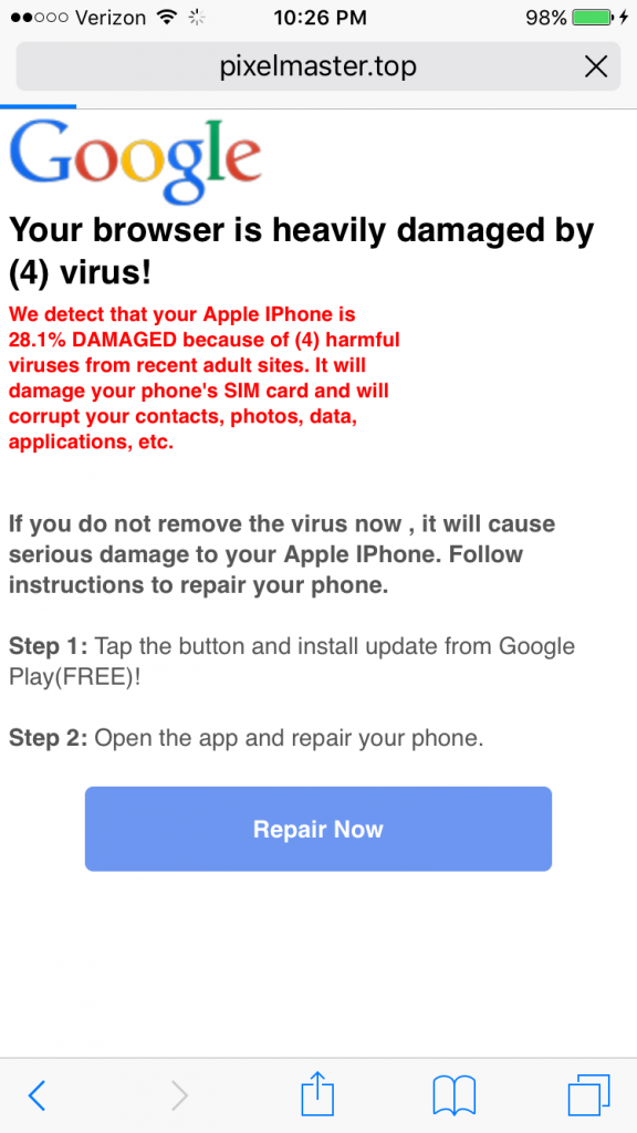 Safari Locked by “Your Browser is Heavily Damage by (4 ...