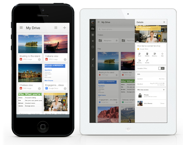 how to access google drive on iphone