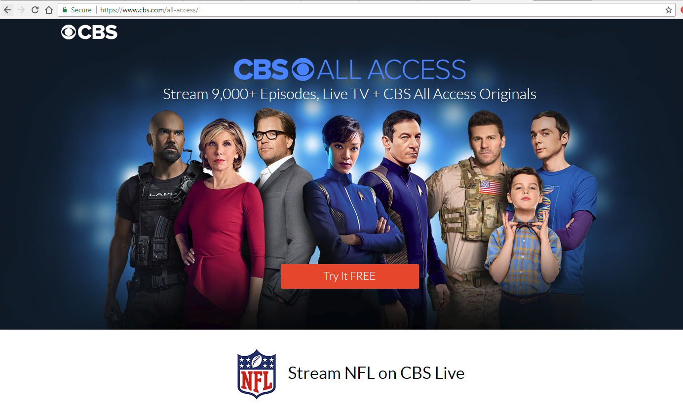 Cbs all access free live online stream