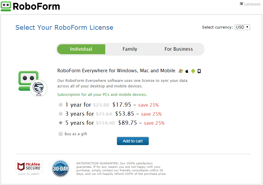 roboform discount code