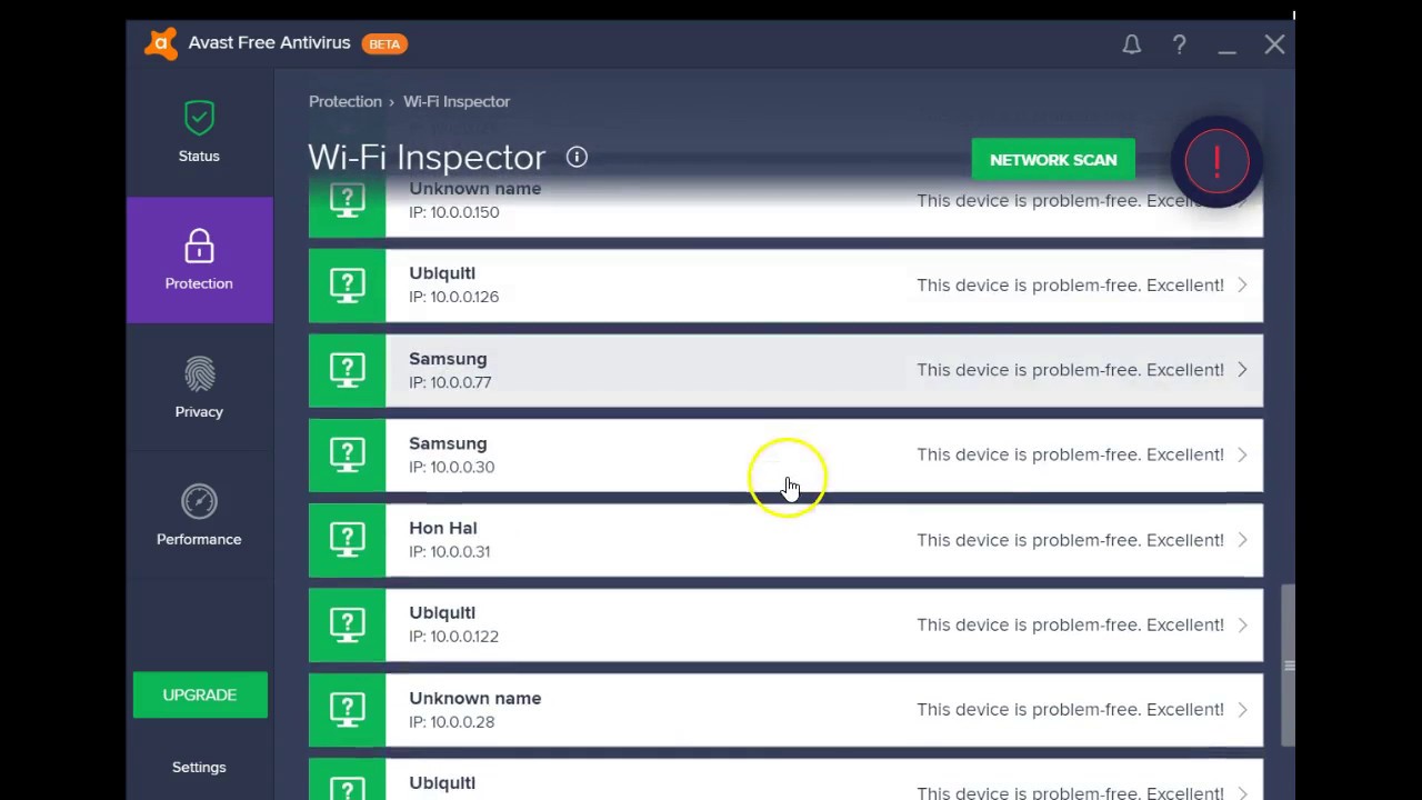 avast network inspector chinese mobile device