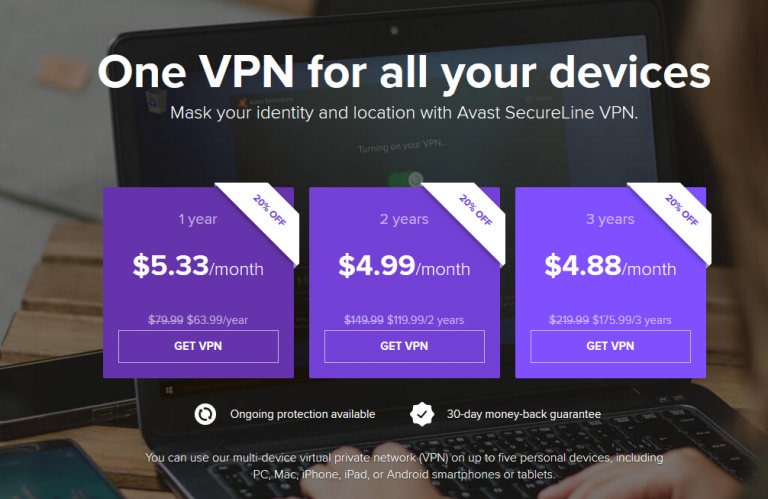avast secureline vpn discount