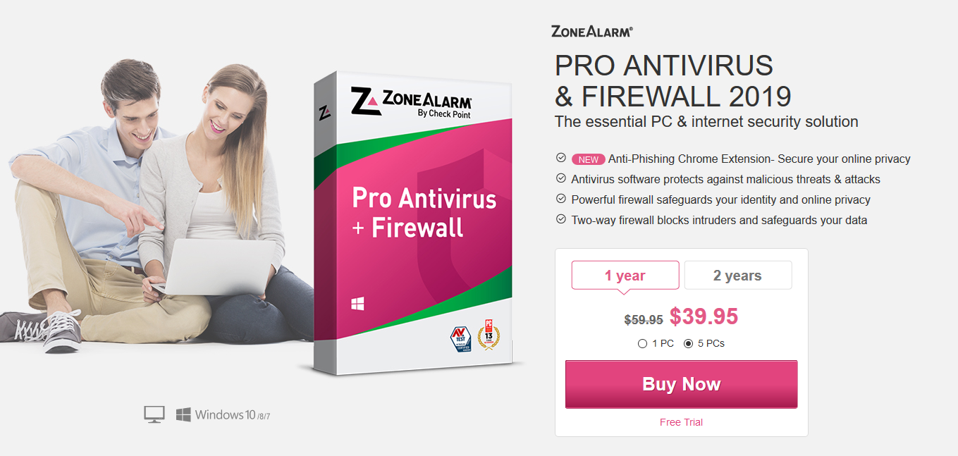 zonealarm antivirus anti-spyware gives an error