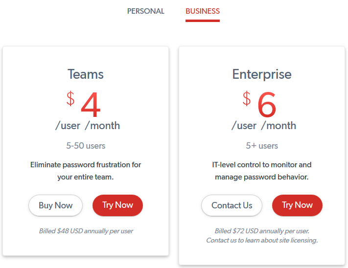 lastpass business and personal