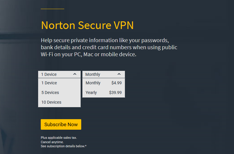 norton internet security vpn settings for straight