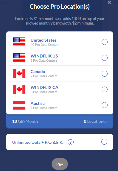 windscribe vpn server locations