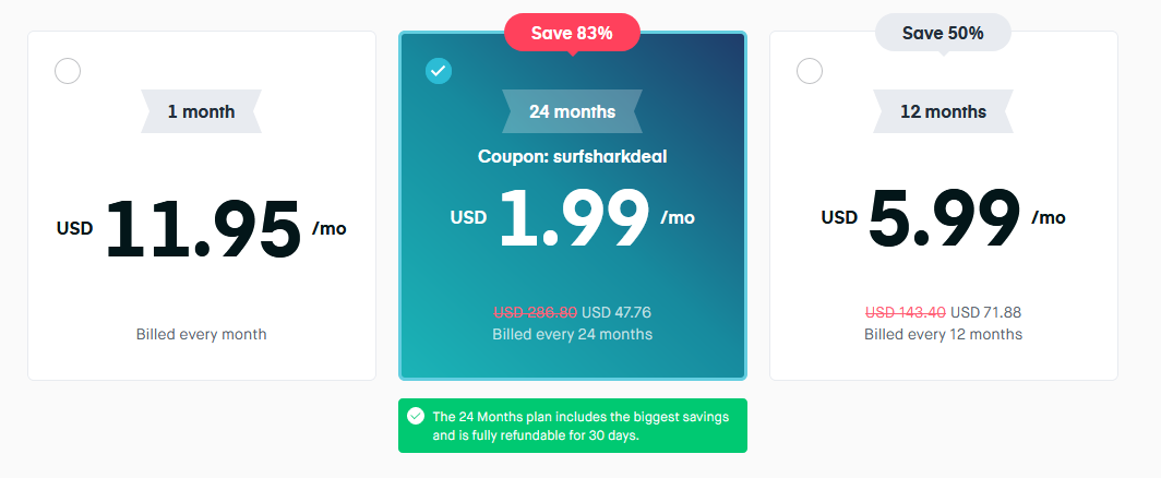 surfshark vpn free trial