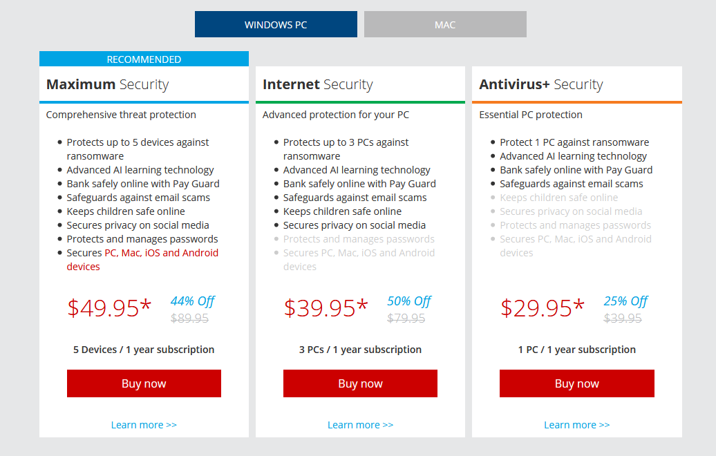 trend micro maximum security 2020