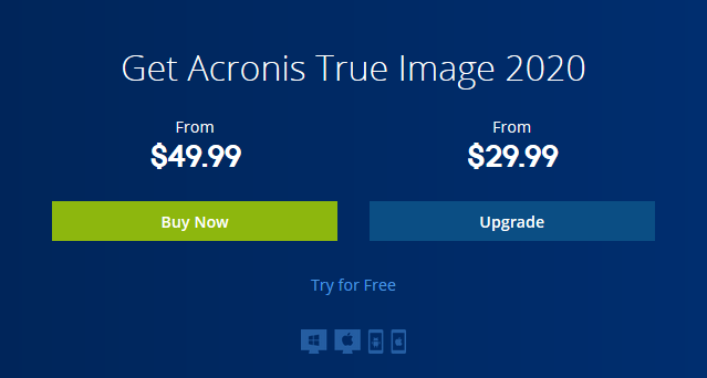 Acronis One Time Purchase