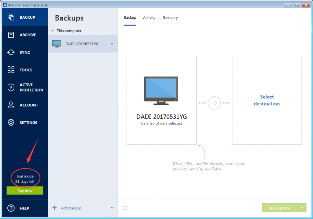 acronis true image trial redploy