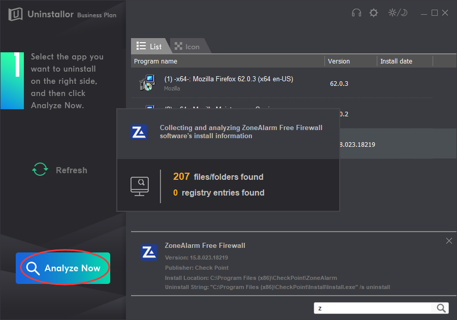 zonealarm security engine firefox