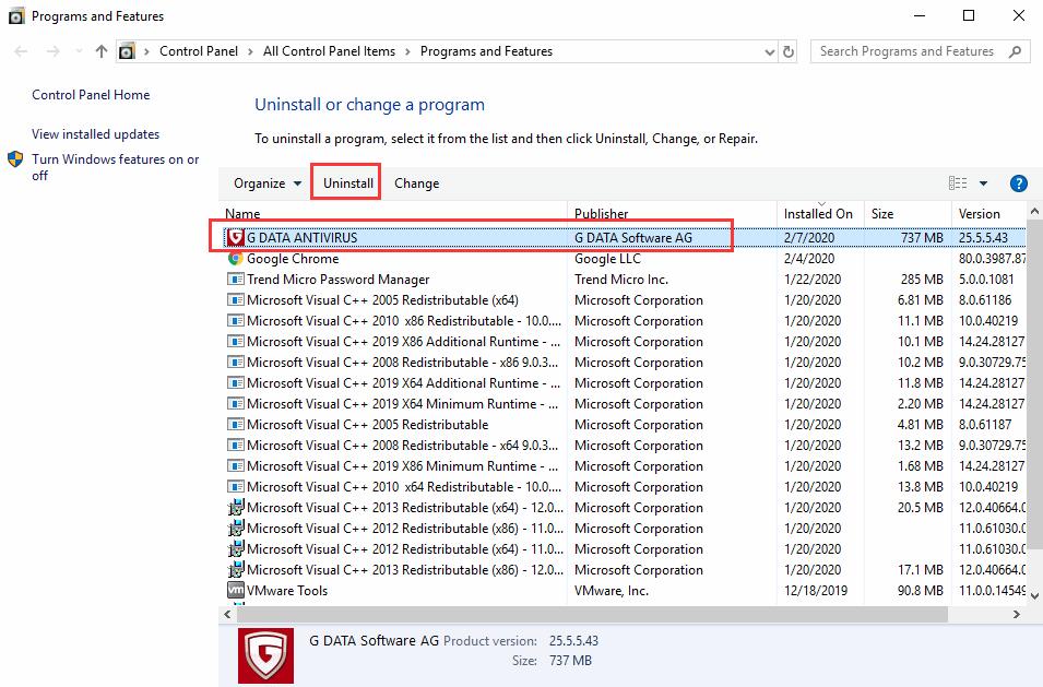 g data antivirus removal tool