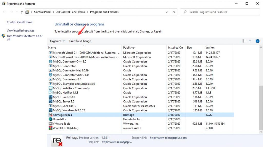 softwar compares reimage repair tool