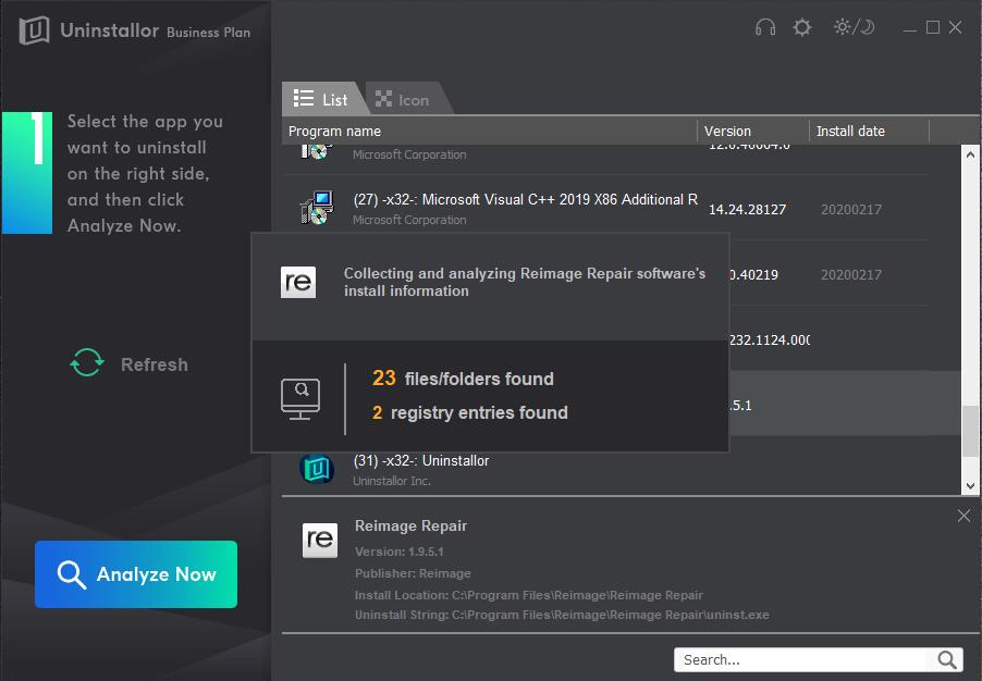 softwar compares reimage repair tool