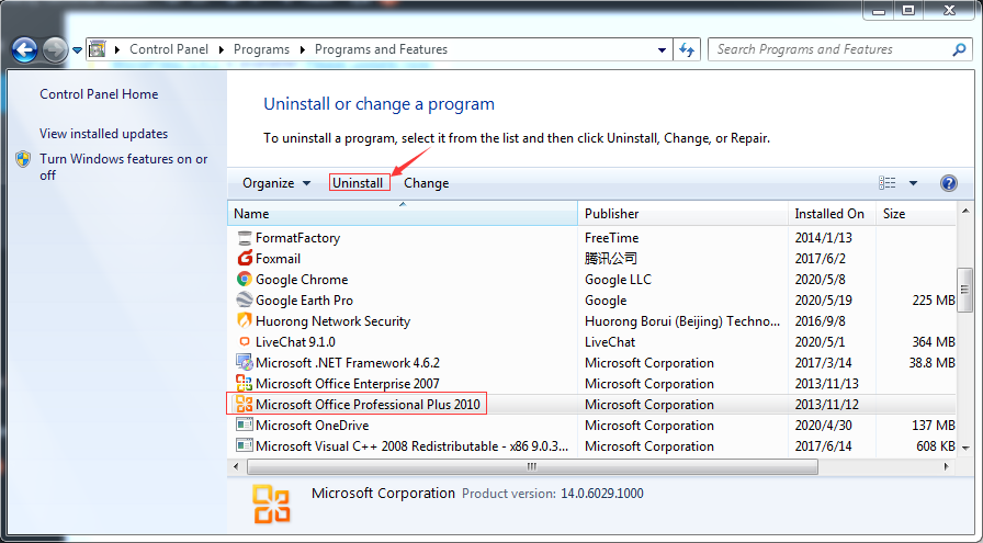 how to uninstall microsoft office 2010 completely