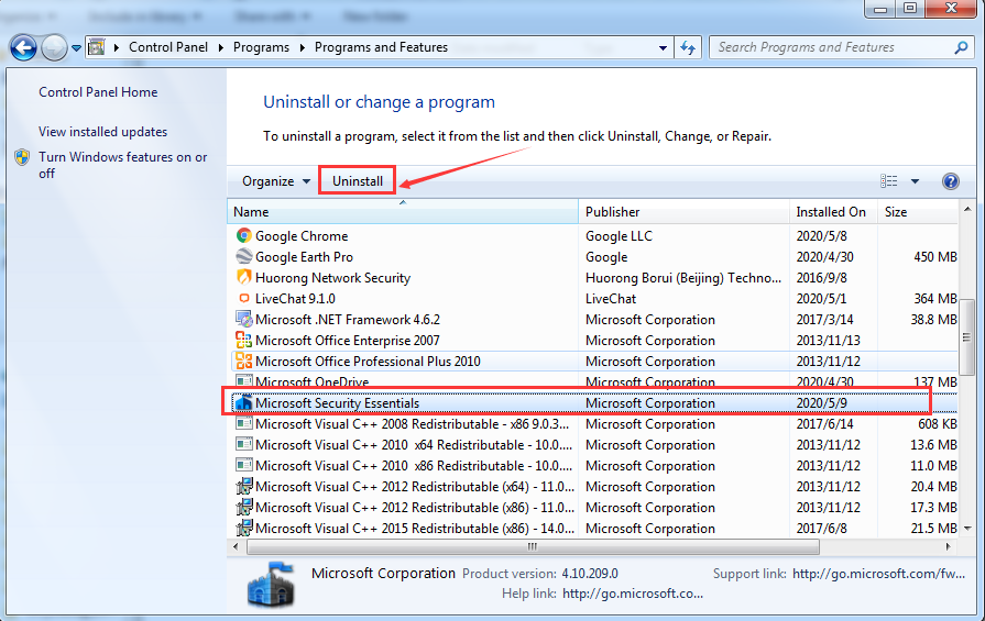 how to uninstall windows essentials