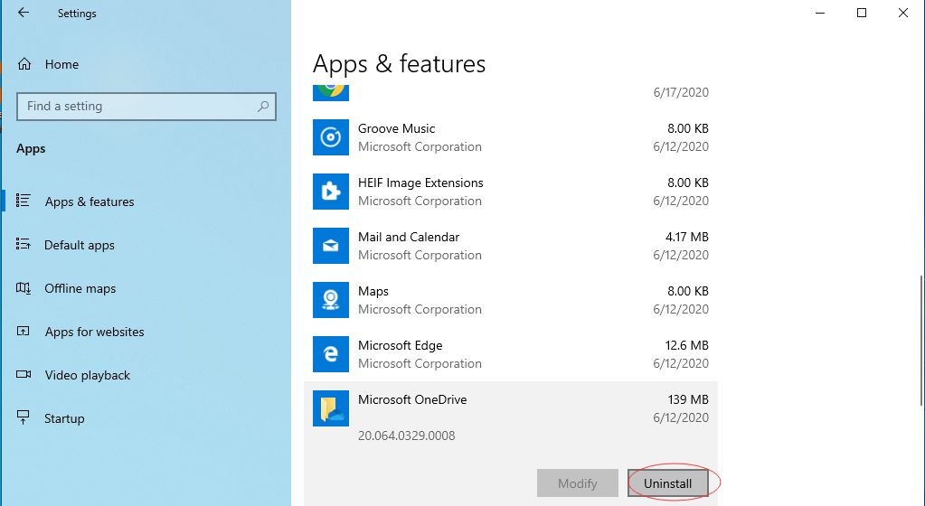 disable microsoft onedrive on startup windows 10