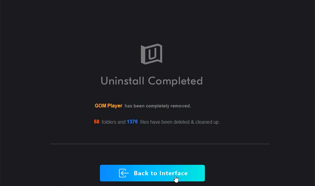 uninstall gom player