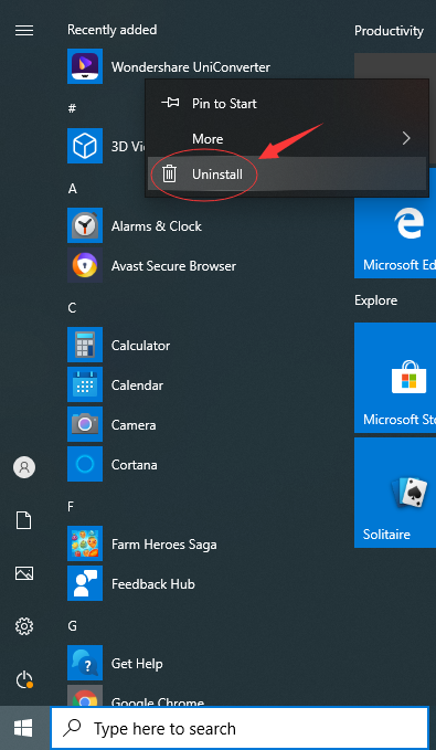 how to uninstall wondershare uniconverter