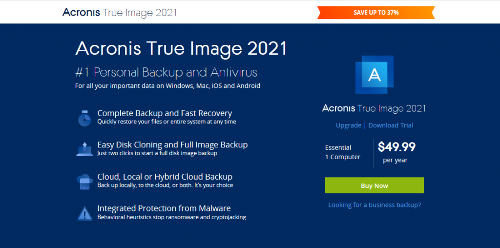 acronis true image upgrade discount