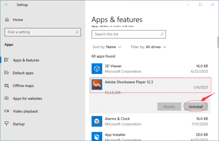 How To Uninstall Adobe Shockwave Player Completely From Windows 10?