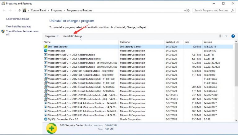 how to uninstall 360 total security chinese