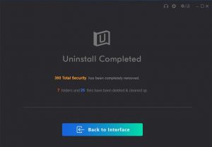 unable to uninstall 360 total security